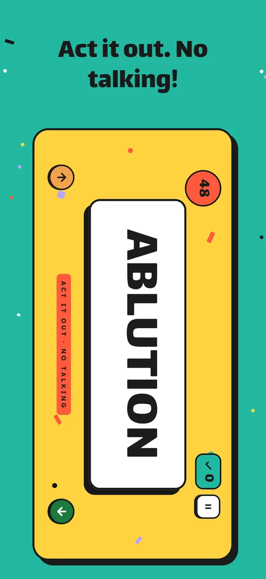 An Act It Out card showing the word Ablution