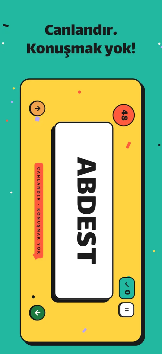 Canlandır destesinden abdest kartı